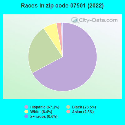 Races in zip code 07501 (2022)