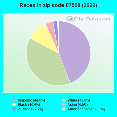 Races in zip code 07508 (2022)
