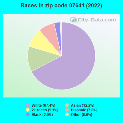 Races in zip code 07641 (2022)