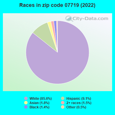 Races in zip code 07719 (2022)