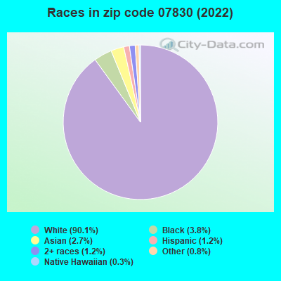 Races in zip code 07830 (2022)