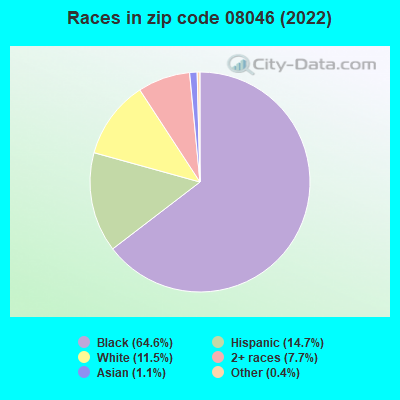 Races in zip code 08046 (2022)