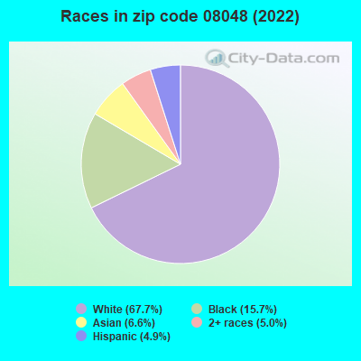 Races in zip code 08048 (2022)