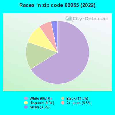 Races in zip code 08065 (2022)