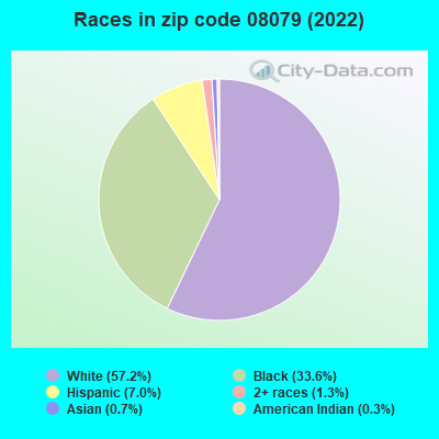Races in zip code 08079 (2022)