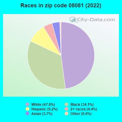 Races in zip code 08081 (2022)