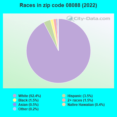 Races in zip code 08088 (2022)