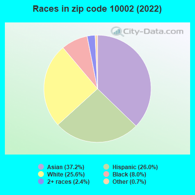Races in zip code 10002 (2022)