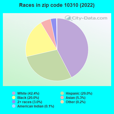 Races in zip code 10310 (2022)