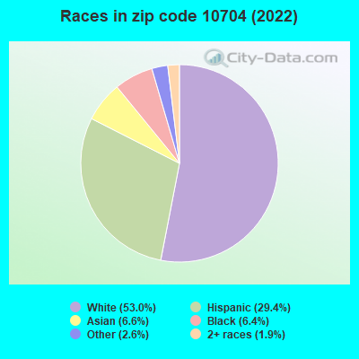 Races in zip code 10704 (2022)