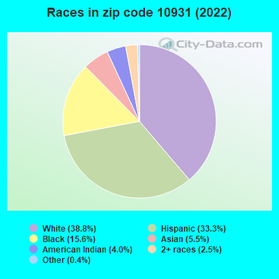 Races in zip code 10931 (2022)