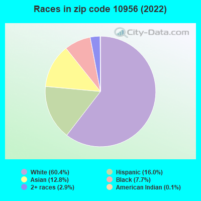 Races in zip code 10956 (2022)