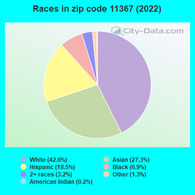 Races in zip code 11367 (2022)