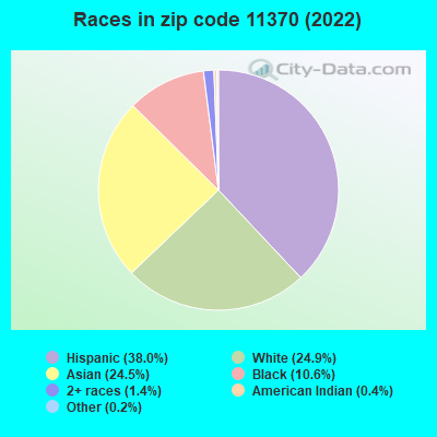Races in zip code 11370 (2022)