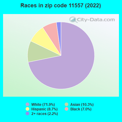 Races in zip code 11557 (2022)
