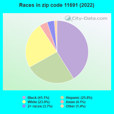 Races in zip code 11691 (2021)