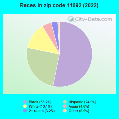 Races in zip code 11692 (2022)