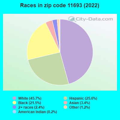 Races in zip code 11693 (2022)