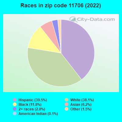 Races in zip code 11706 (2022)