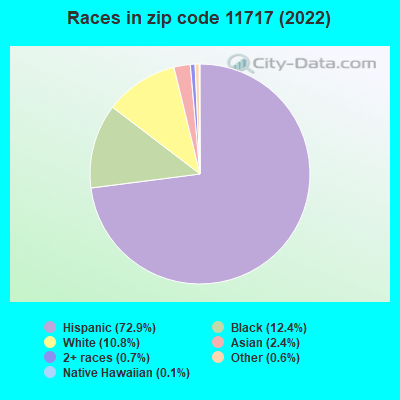 Races in zip code 11717 (2022)