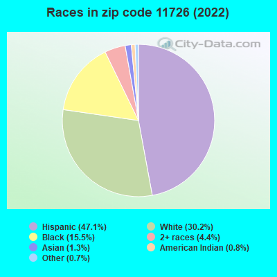 Races in zip code 11726 (2022)