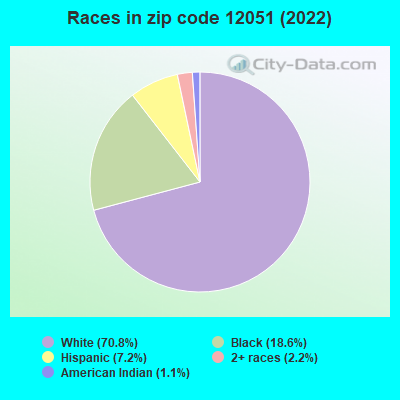 Races in zip code 12051 (2022)