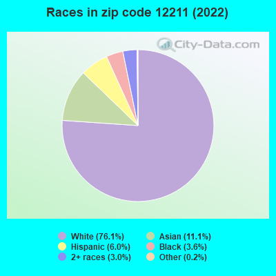 Races in zip code 12211 (2022)