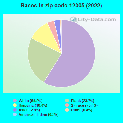 Races in zip code 12305 (2022)