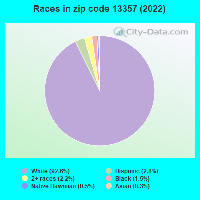 Races in zip code 13357 (2022)