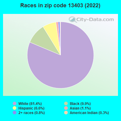 Races in zip code 13403 (2022)