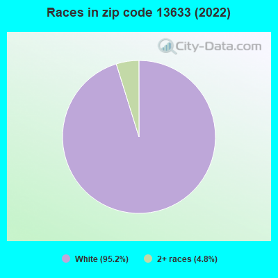 Races in zip code 13633 (2022)