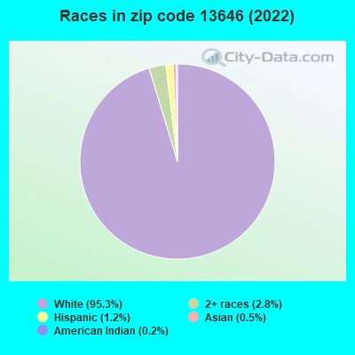 Races in zip code 13646 (2022)