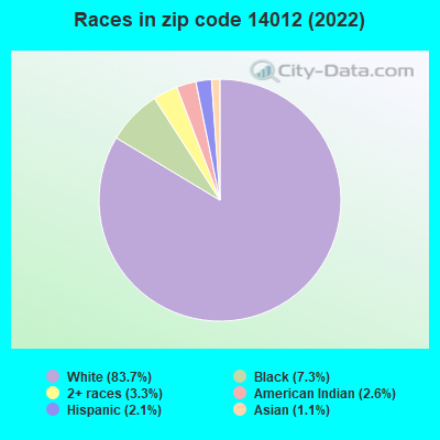 Races in zip code 14012 (2022)