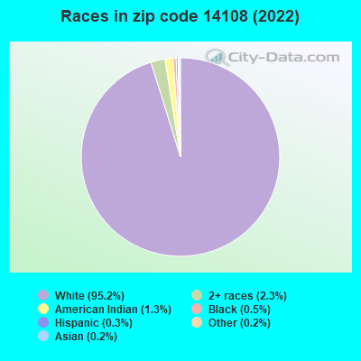 Races in zip code 14108 (2022)
