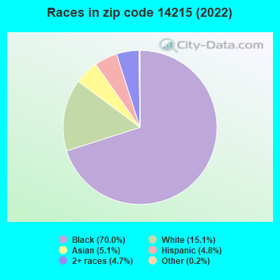 Races in zip code 14215 (2022)