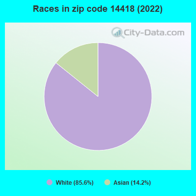 Races in zip code 14418 (2022)