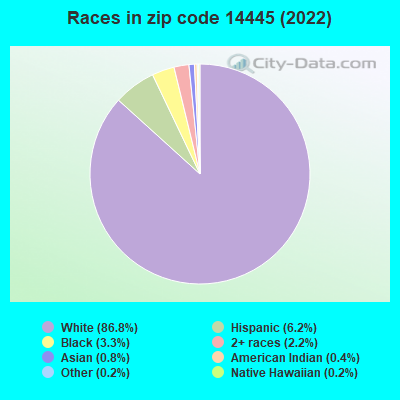 Races in zip code 14445 (2022)