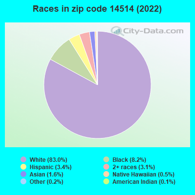 Races in zip code 14514 (2022)