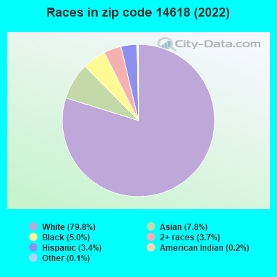 Races in zip code 14618 (2022)
