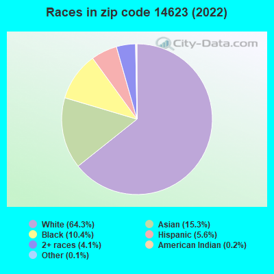 Races in zip code 14623 (2022)
