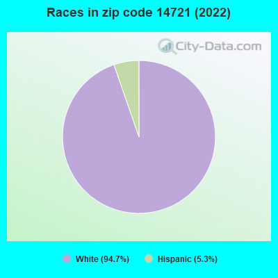 Races in zip code 14721 (2022)