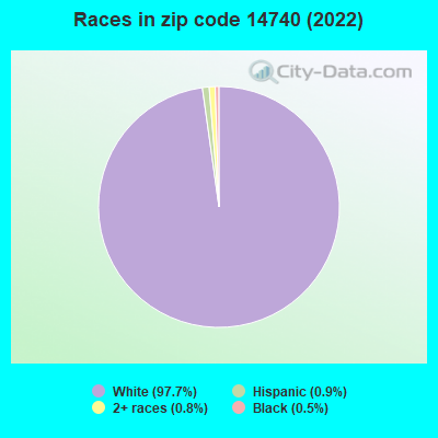 Races in zip code 14740 (2022)