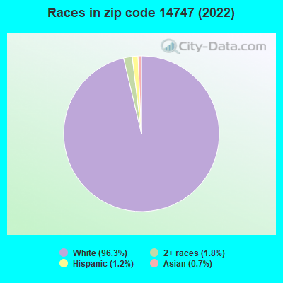 Races in zip code 14747 (2022)