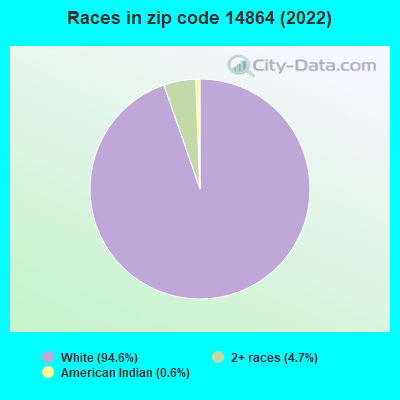 Races in zip code 14864 (2022)