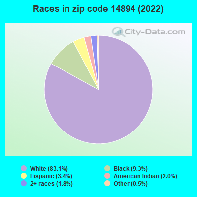 Races in zip code 14894 (2022)