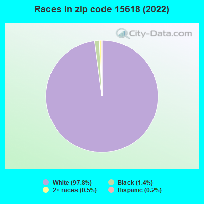 Races in zip code 15618 (2022)