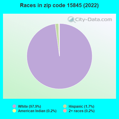 Races in zip code 15845 (2022)