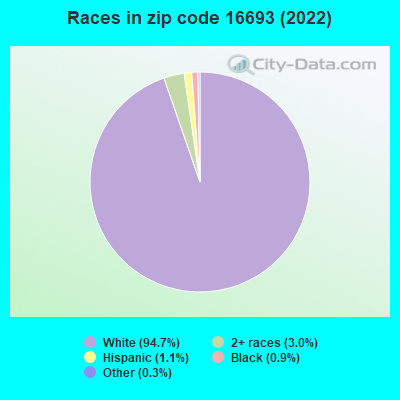 Races in zip code 16693 (2022)