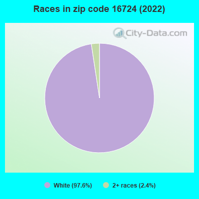 Races in zip code 16724 (2022)