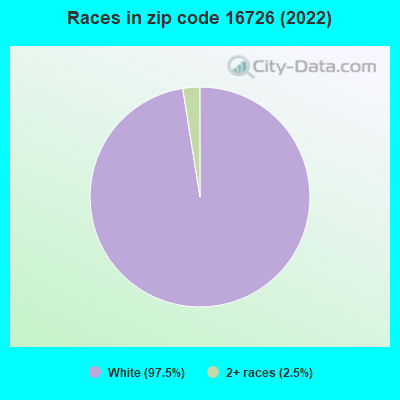 Races in zip code 16726 (2022)